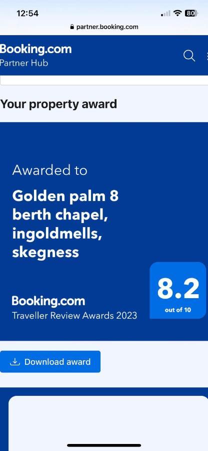 Golden Palm 8 Berth Chapel Saint Leanords, Ingoldmells, Skegness Caravan Kültér fotó